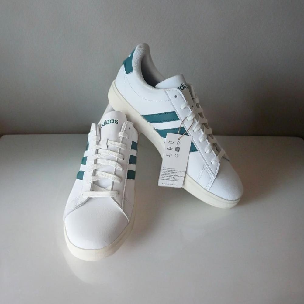 Adidas Grand Court Base 2.0 Men's Forest Green Sneakers Cloudfoam Sz 11.5 NWOB